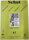 Clairefontaine SCH11803C Tekenblok Gelijmd Tekenpapier Petit Grain Naturel Wit 100 Vellen 29,7x42 cm 125g