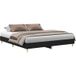 Maison Exclusive - Cadre de lit aspect chêne noir 203 x 183 x 25 cm panneau de particules