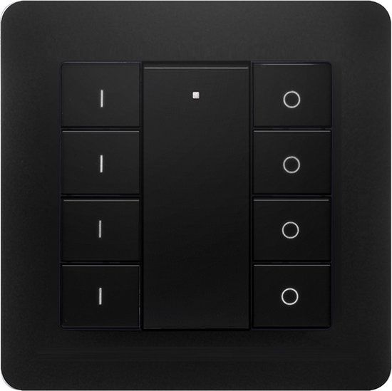 EcoDim Draadloze Zigbee schakelaar - 4 groepen - Zwart