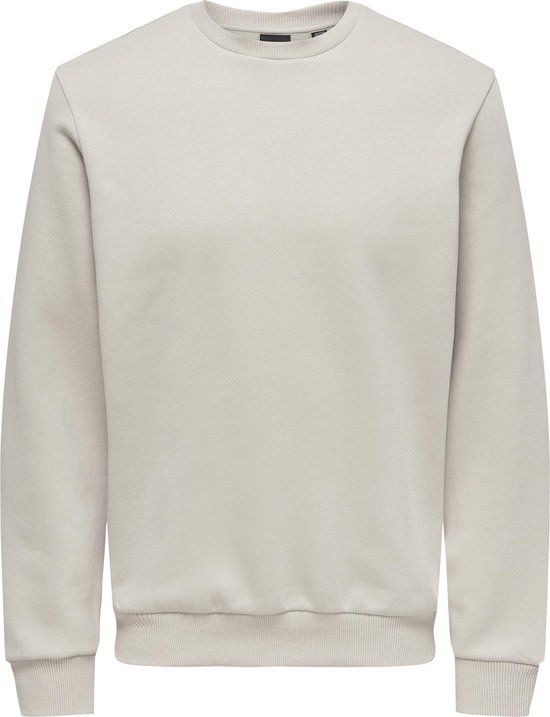 ONLY & SONS ONSCERES Crew Neck Sweater - Silver Lining - Men's Size S