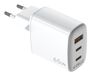 Celly UPTC1USB2USBC65 oplader voor mobiele apparatuur Smartphone, Tablet, Telefoon Wit USB Binnen