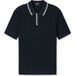 OLYMP Casual Regular Fit korte-mouwen trui marine, Effen