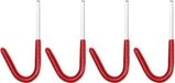 Benson Ophanghaken - 4 stuks - Staal - Rood - 8 x 3.5 cm - Max 35 kg