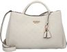 GUESS Phoebe Large Girlfriend Satchel Cream White Logo sac bandoulière