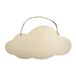 Rayher Hobby Houten Bord Wolk, FSC 100%, 40x20cm, Dikte 6mm, Met Jute-Hanger, Berkenhout, Om Op Te Hangen, Deurbord, Blanco Hanger, 62847505