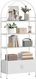HOMCOM Opbergrek - Spaanplaat - 80x30x187cm - Wit