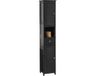 SoBuy Armoire de salle de bain haute avec tiroirs - Gris foncé