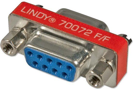 LINDY Adapter Serieel [1x D-sub bus 9-polig - 1x D-sub bus 9-polig] Rood