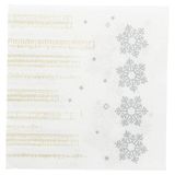 García de Pou 804.14 servetten Double Point New Snow, 18 g/m2, 33 x 33 cm, wit