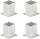 vidaXL Paalankers - 4 stuks - 101 mm - Gegalvaniseerd Metaal - Zilver