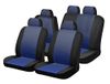 RBR Universele autostoelhoezen voor voor- en achterzijde, stoelbekleding voor complete auto's, universele interieuraccessoires, zwart/blauw