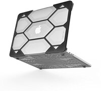 iBenzer LC-HPE-T13CL Hexpact Clip beschermhoes voor Apple MacBook Pro 13" (2016-2018) met TPU-beschermingsframe, ventilatiebesparingen, honingraatstructuur, anti-slip voeten, schokbestendig - helder