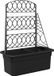 vidaXL - Planter - Trellis - Anthraciet - 58 x 29 x 78 cm - PP
