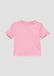 s.Oliver T-shirt Kinderen Oudroze Katoen Korte Mouw Ronde Hals Drukknopen Casual Unisex 92