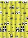 MSV Douchegordijn Panda 100% polyester zilver 120x200cm