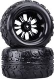 Reely 1:10 Monstertruck Complete wielen Zwart 2 stuk(s)