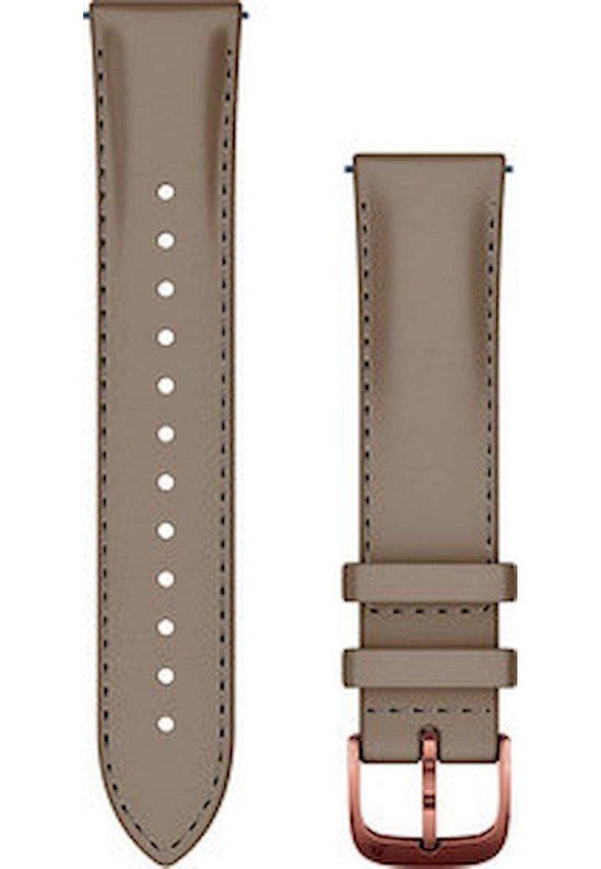 Garmin Quick Release Horlogebandje - 20mm - Italiaans Leer - Lichtbruin/Rose Goud