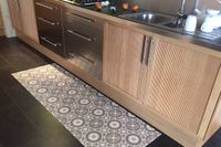JYG Retrolux Mechelen Kitchen Runner Rug - Vinyl - Vintage - 50x500cm - Grey - Beige