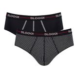 Sloggi Heren Midi Slip Katoen Elastaan Effen 2 Stuks XL Donkerblauw