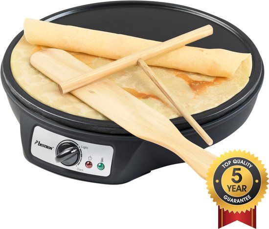 Bestron Pannenkoekenmaker - ASW602Z - 1000W - Crêpemaker - 30cm - Zwart