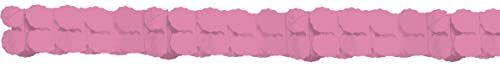 PartyCube Roze papieren slinger (3,65 m)