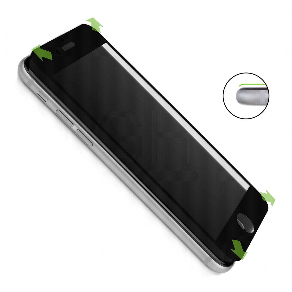 CASEual Full Glass V2 iPhone 6/6s - Zwart