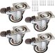 Merkloos Relaxdays Zwenkwielen - 4 stuks - 50 mm - bruin - zilver