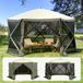 Tente de réception pop-up - Pavillon - Hexagonal - Vert militaire