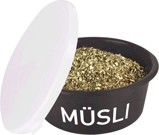 Muesli Bowl With Lid - mistletoe - For Horses