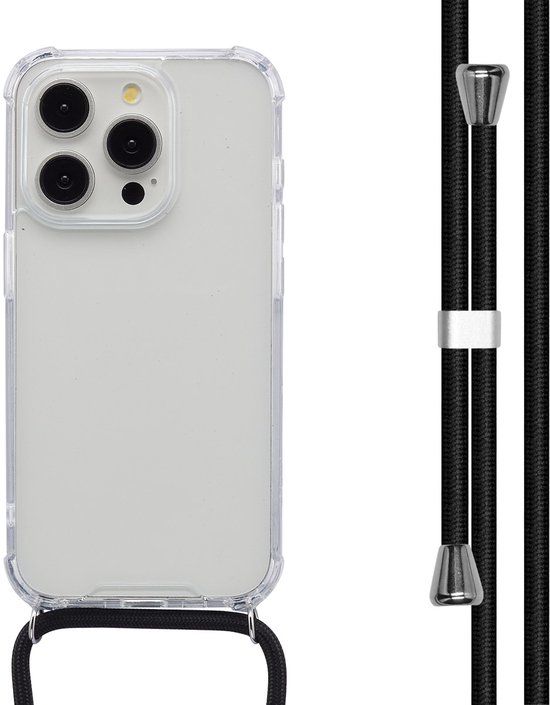 imoshion Hoesje - Geschikt voor Apple iPhone 15 Pro - Backcover met koord - Zwart