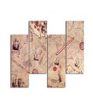 Homemania Wandafbeelding, 4-delig, voor woonkamer, slaapkamer, meerkleurig, 76 x 0,3 x 50 cm, HM204PMDF206, MDF