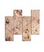 Homemania Wandafbeelding, 4-delig, voor woonkamer, slaapkamer, meerkleurig, 76 x 0,3 x 50 cm, HM204PMDF206, MDF
