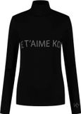 Kou Sportswear Pully Je T'aime Dames Zwart - Maat XL