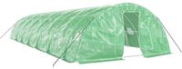 vidaXL Tuinkas met stalen frame - 70 m² - 14x5x2,3 m - groen