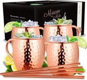 Vezato Luxe mokken set – koffie mokken set – beker – coffee mug set – duurzaam – Koper – 470 ml – 4 stuk(s)