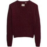 Superdry Draaikol V-trui met gemêleerd wol voor dames