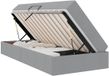 vidaXL Lit de rangement avec matelas Gris clair 90 x 190 cm Polyester