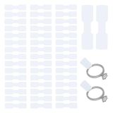 Pack van 576 witte sieraden etiketten 10x38mm