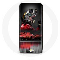 Maniacase Hoesje voor Samsung Galaxy S6 edge Formule 1 Sebastian Vettel F1 Driver Red