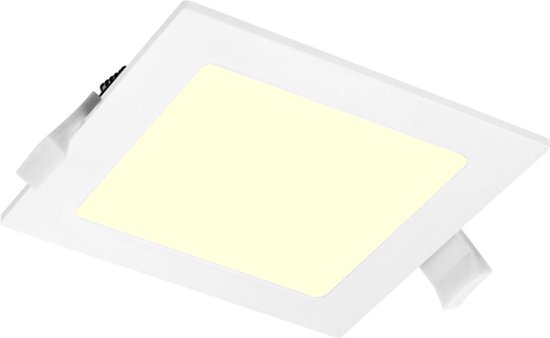 BES LED LED Downlight Slim Pro - Aigi Suno - Inbouw Vierkant 16W - Warm Wit 3000K - Mat Wit - Kunststof