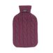 Fashy Warmwaterkruik gebreide hoes van kasjmier bordeauxrood 2 l