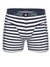 Line One Boxershorts pour homme en coton bleu marine / blanc