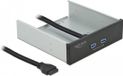 Rayovac Akasa AK-CB-005 - Front Panel - 5.25" - USB 3.0 - Black