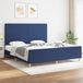 Maison Exclusive - Cadre de lit sans matelas, bleu, 180x200 cm, rembourré