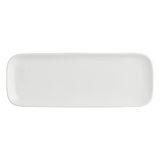 LA PORCELLANA Wit - Set met 4 rechthoekige borden, 30 x 11 x 2,1 cm, New Age