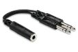 Hosa YPP-308 1/4 "TRSF naar Dubbele 1/4" TRS Y-kabel