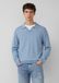 s.Oliver Pull en maille Turquoise Pastel Coton Manches longues Col polo Homme XXL