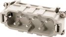 HARTING Han 6HsB steekcontact (M), schroefklem, 6-polig + PE, 400V/690V, 35A - 1 stuk