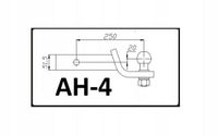 Auto Hak 5K PARTS SP. Z O.O. Haakkogel verlengde verhoogde ADAPTER USA AH-4 Zwart