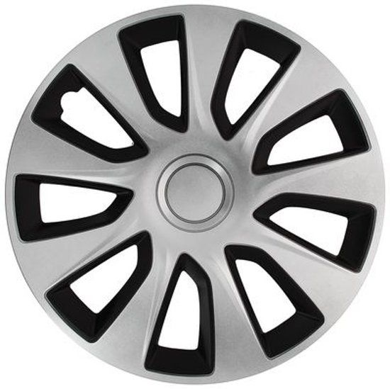 Car Plus Wieldoppen Washington 13 Inch Zilver/zwart Set Van 4